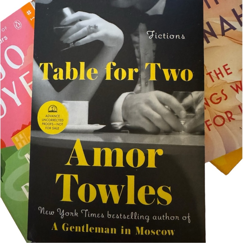 New York Times Bestseller Table for Two by Amor Towles Paperback Like New